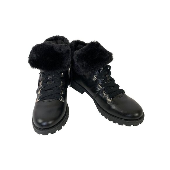 Brash Women's All Black With a Touch of Fuzzy Boots - Picture 1 of 6